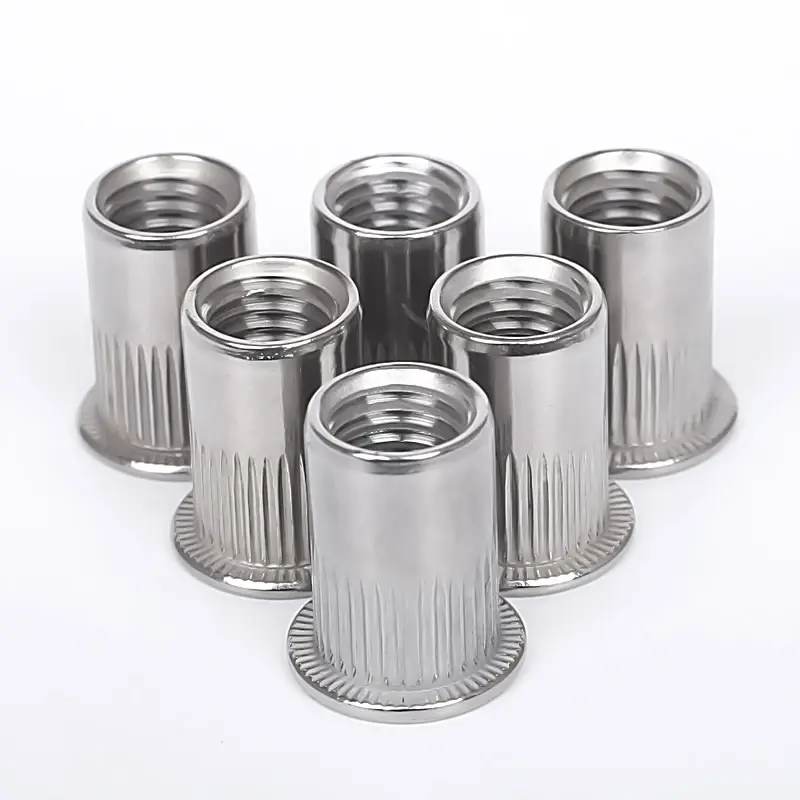 Nat Rivet Knurled Kepala Rata