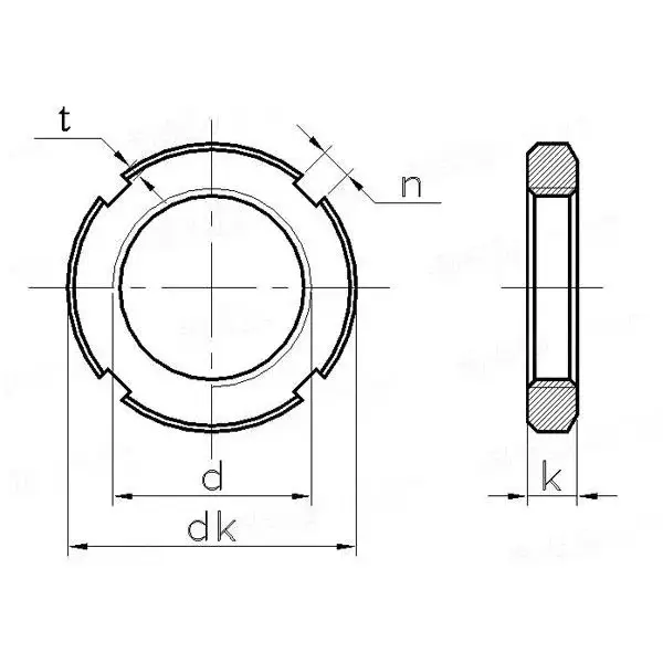 Din 981 Slotted Round Nut